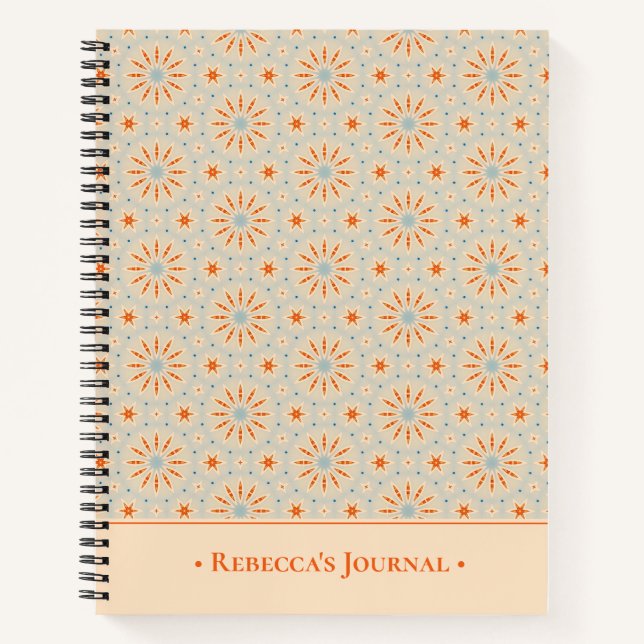 Fireworks-Inspired Pattern -- Custom Notebook (Front)
