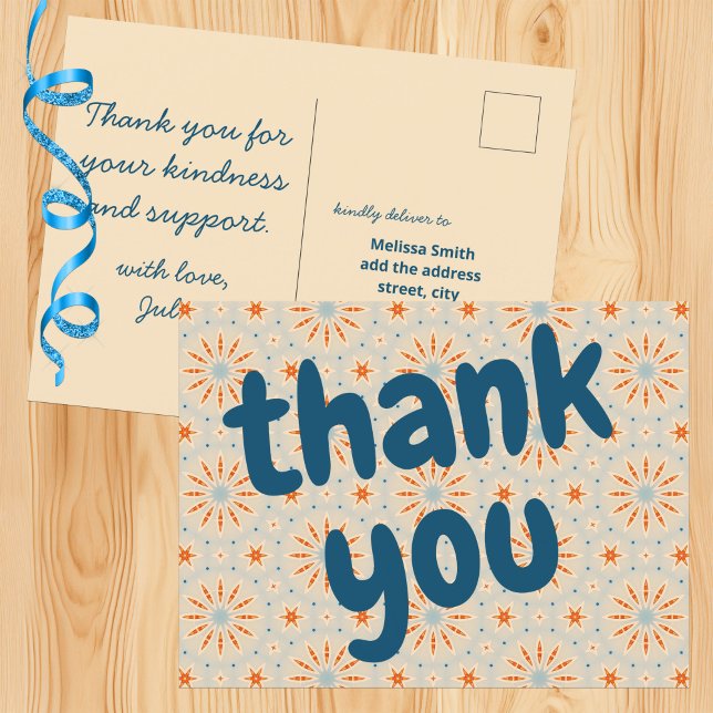 Fireworks-Inspired Pattern Customisable Postcard (Creator Uploaded)