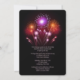 Fireworks Invitation