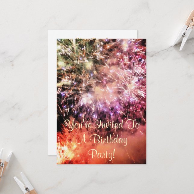 FIREWORKS INVITATION (Front/Back In Situ)