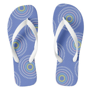 Fireworks Japanese Blue Flip Flops