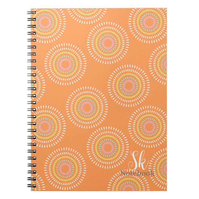 Fireworks Japanese  Orange Notebook (Front)