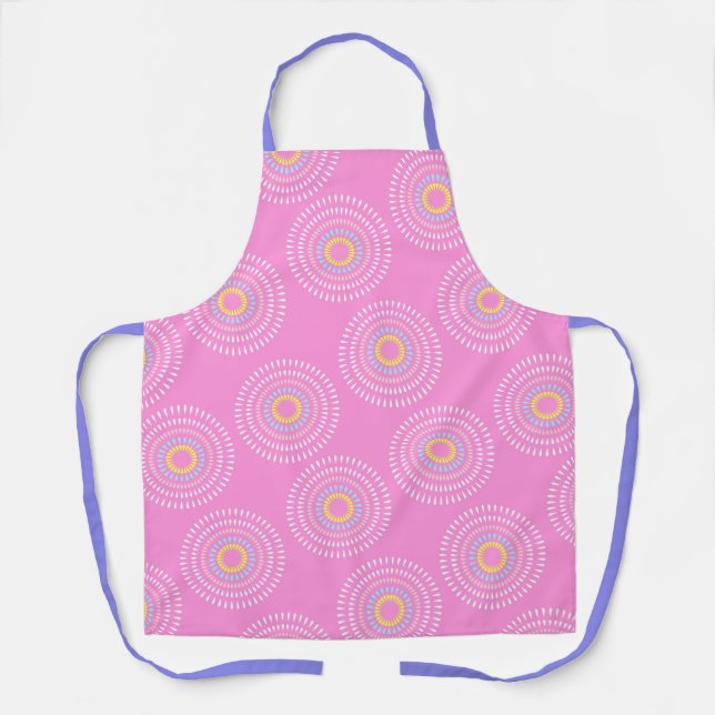 Fireworks Japanese Pink Apron (Front)