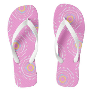 Fireworks Japanese Pink Flip Flops