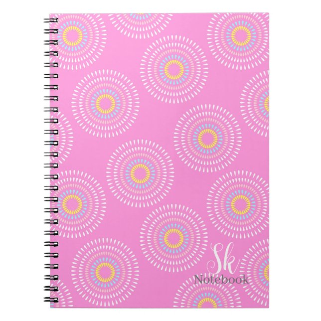 Fireworks Japanese  Pink Notebook (Front)