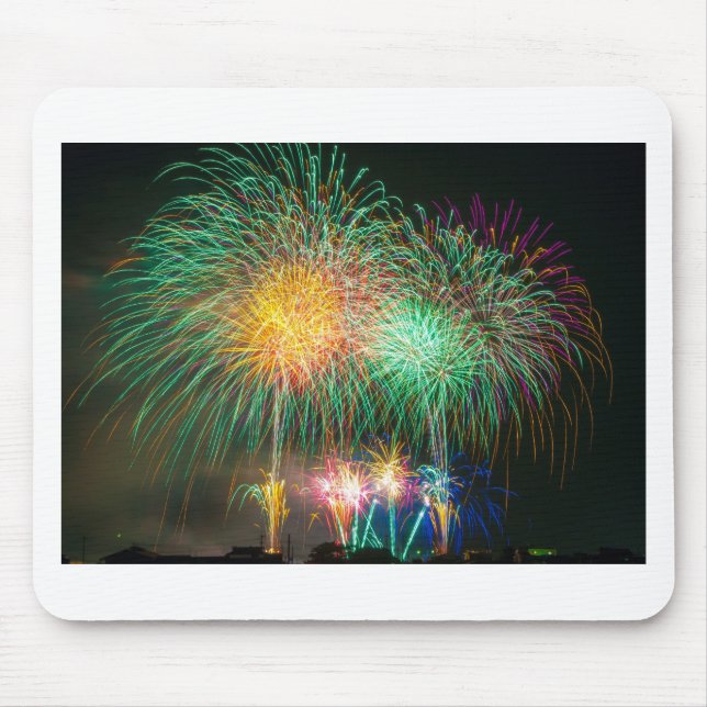 Fireworks Light Japan Festival Mouse Mat (Front)