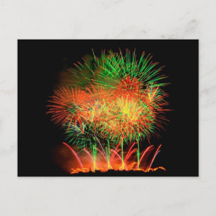 Fireworks Lighting up the Sky Postcard