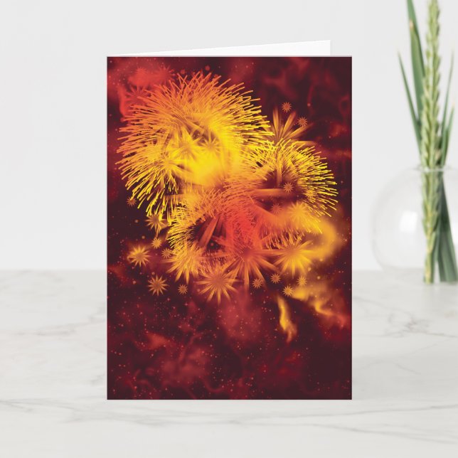 Fireworks major holidays holiday card (Front)