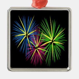 FIREWORKS METAL TREE DECORATION