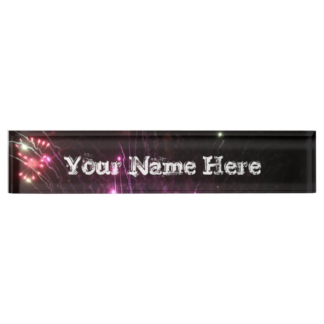 Fireworks Name Desk Plate (Front)