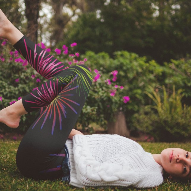 Fireworks New Year Eve Colourful Celebration Leggings (Creator Uploaded)