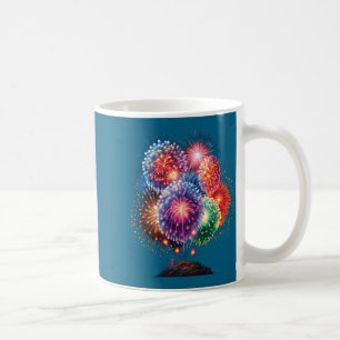Fireworks New Year's Eve Party Long Sleeve  Coffee Mug