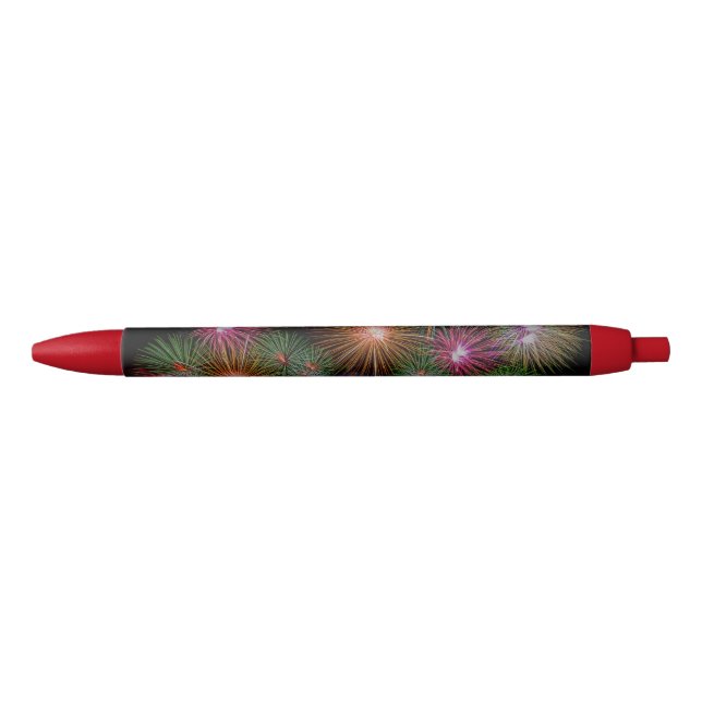 Fireworks  Night Glitter Ombre  Quality Black Ink Pen (Front)