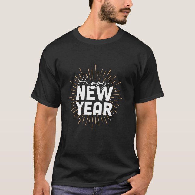 Fireworks NYE Celebration Countdown Event Happy Ne T-Shirt (Front)