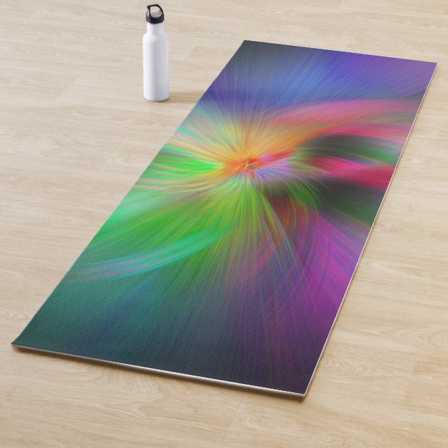 Fireworks of colours - fractal art   yoga mat (In Situ)