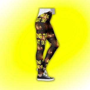 Fireworks of Star Formation Yellow   Leggings
