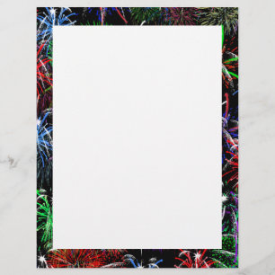 Fireworks on Black Background Flyer