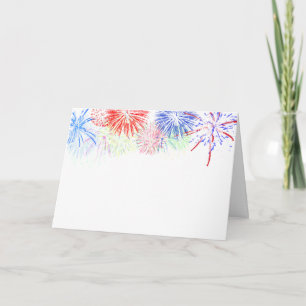 Fireworks on Blank (Add background colour) Card