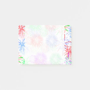 Fireworks on Blank (Add background colour) Post-it Notes