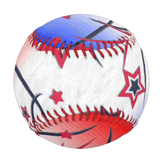 Fireworks on Red White Blue Baseball (Front)