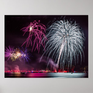 Fireworks on the Lake Poster