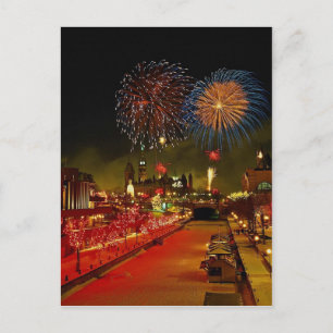 Fireworks, Ottawa, Ontario, Canada Postcard