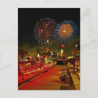 Fireworks, Ottawa, Ontario, Canada Postcard