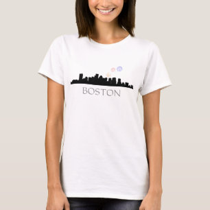 Fireworks Over Boston Skyline T-shirts