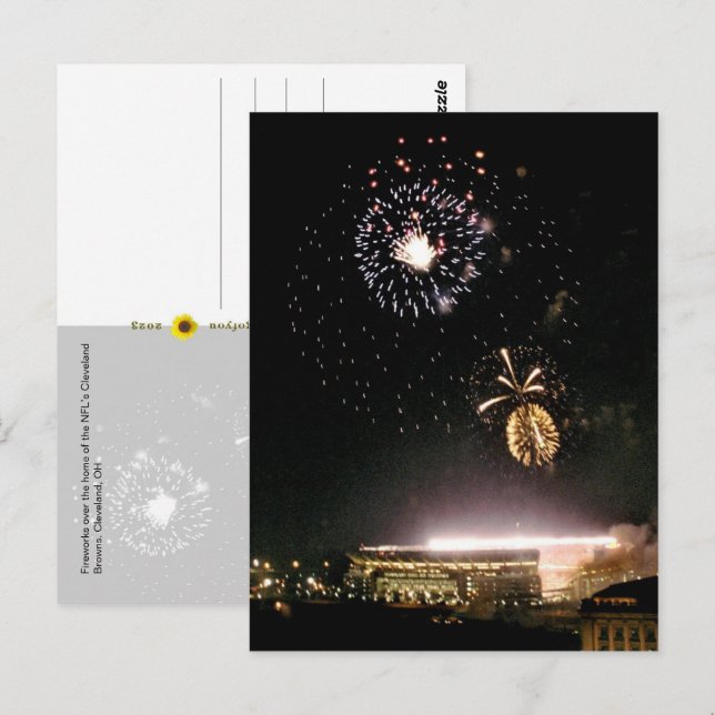 Fireworks over Cleveland Browns Stadium - postcard (Front/Back)