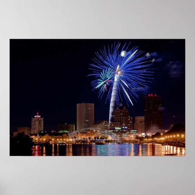 Fireworks Over Rochester Poster (Front)