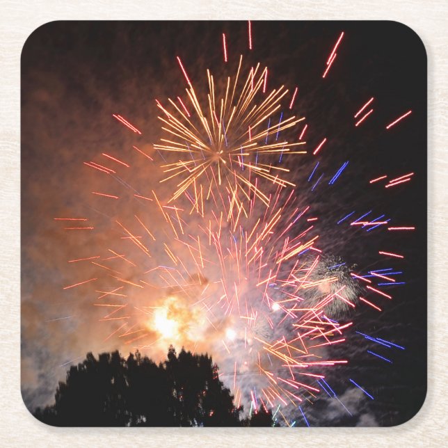 Fireworks Paper Coaster (Front)