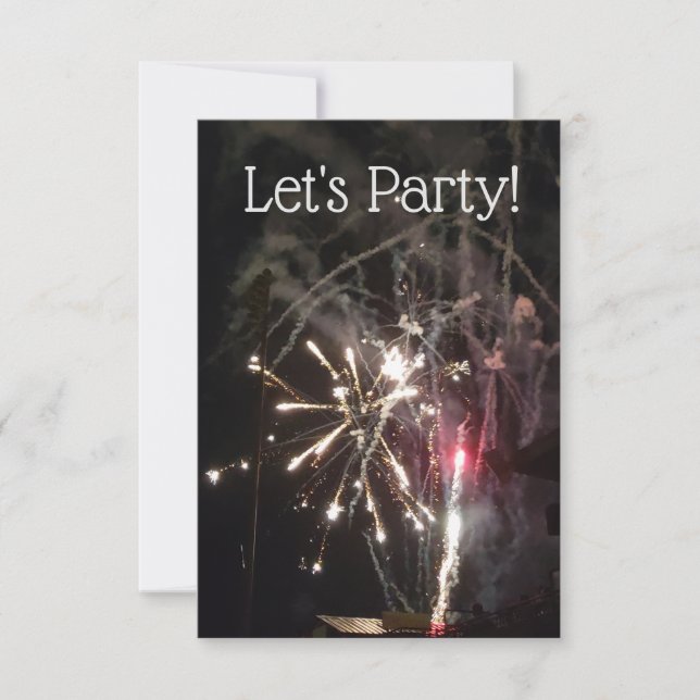 Fireworks Party Invitation (Front)