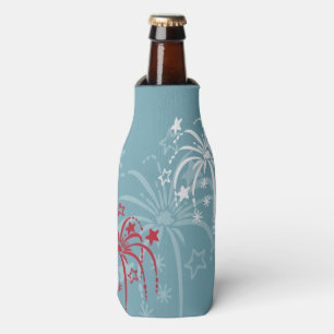 Fireworks Patriotic Bottle Cooler