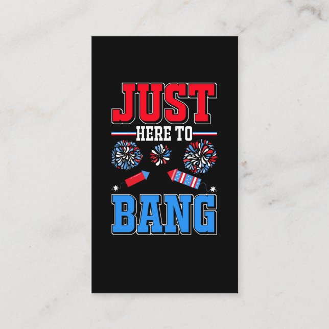 Fireworks Patriotic Party USA Celebration 4th of J Business Card (Front)