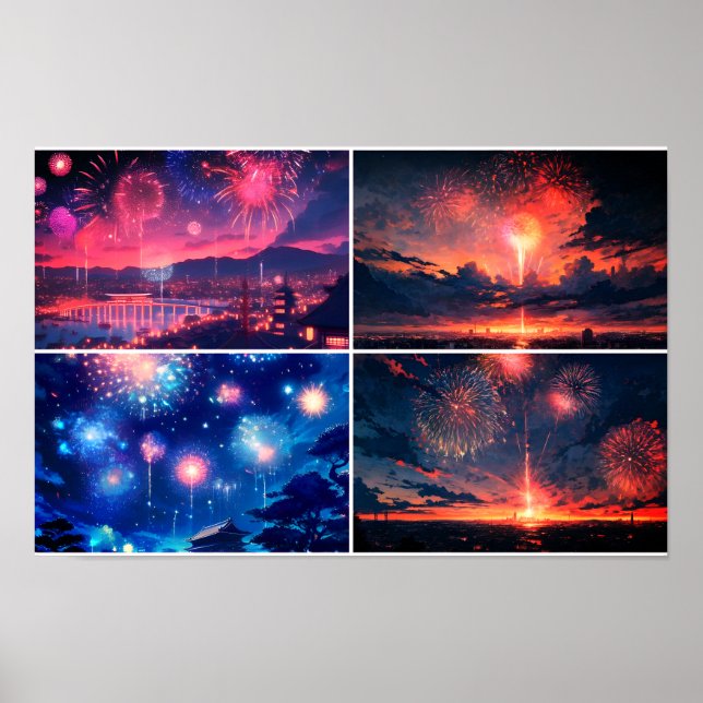 FireWorks Photo Collage Poster (Front)