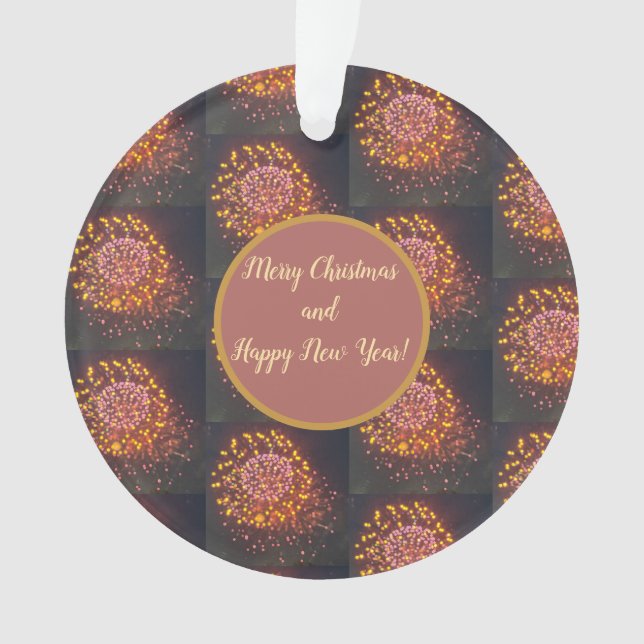 Fireworks Photo Ornament  (Front)