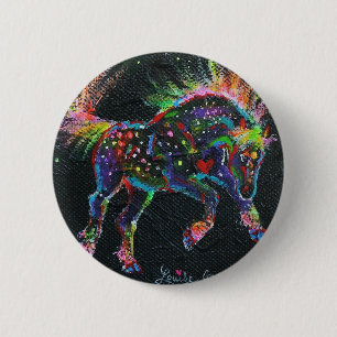 Fireworks Pony Button Pin
