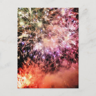 FIREWORKS POSTCARD