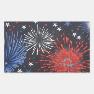 Fireworks Rectangular Sticker