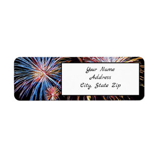 Fireworks Return Address Label