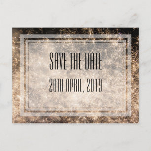 Fireworks Save the Date Postcard