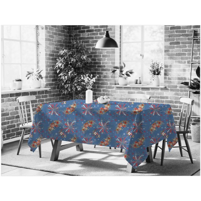 Fireworks Sparks Independence Party  Tablecloth (Creator Uploaded)