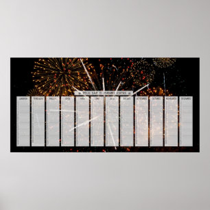 Fireworks Special Days to Remember Calendar Poster