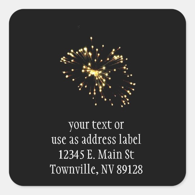 Fireworks Spray Square Sticker (Front)