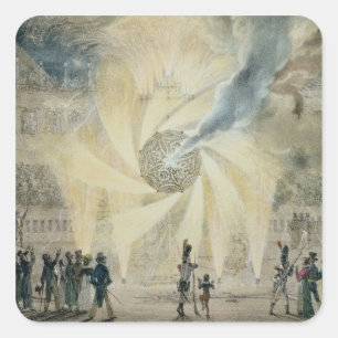 Fireworks Square Sticker