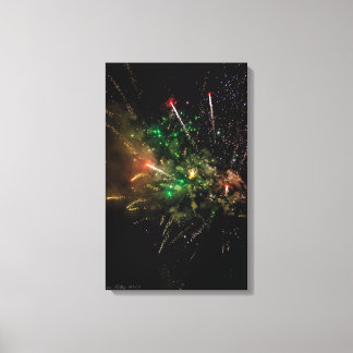 Fireworks Stacked Wrapped Canvas