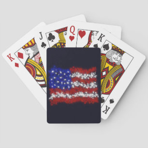 Fireworks Stars and Stripes American Flag Playing Cards