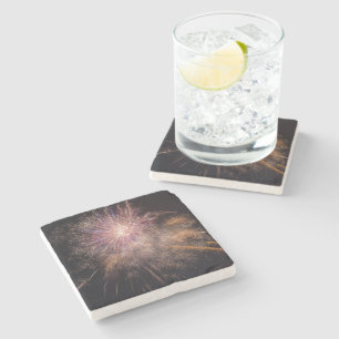 Fireworks stone coasters