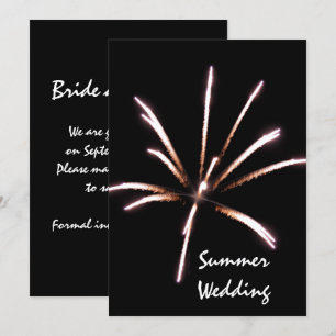 Fireworks Summer Wedding Announcement