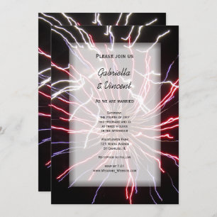 Fireworks Summer Wedding Invitation